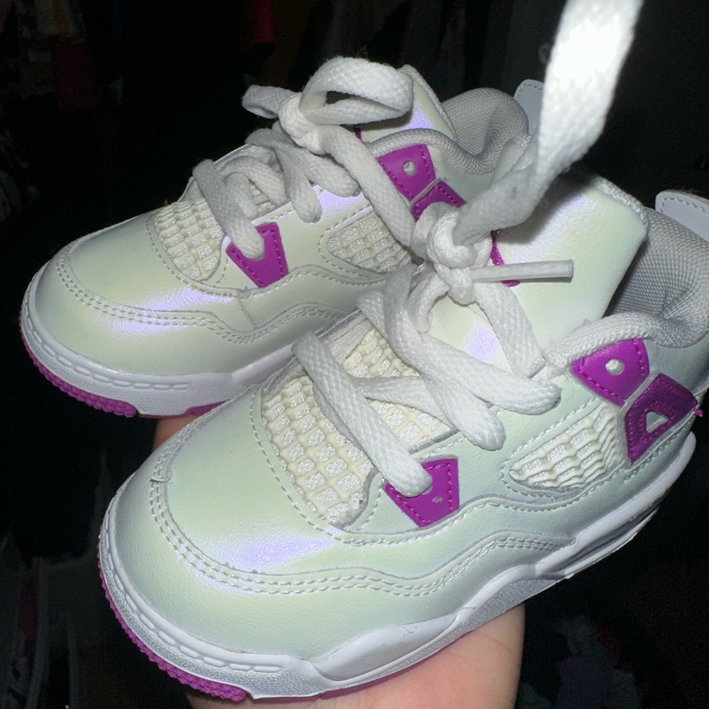 Jordan Kids Sneakers - Cream and Purple